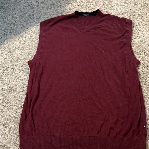 Nautica Maroon Sweater Vest - Picture 1 of 4